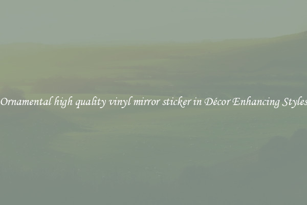 Ornamental high quality vinyl mirror sticker in Décor Enhancing Styles