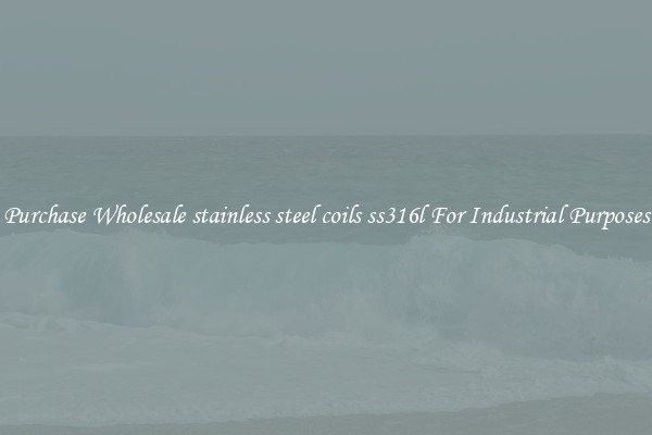 Purchase Wholesale stainless steel coils ss316l For Industrial Purposes