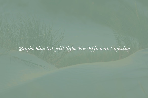Bright blue led grill light For Efficient Lighting