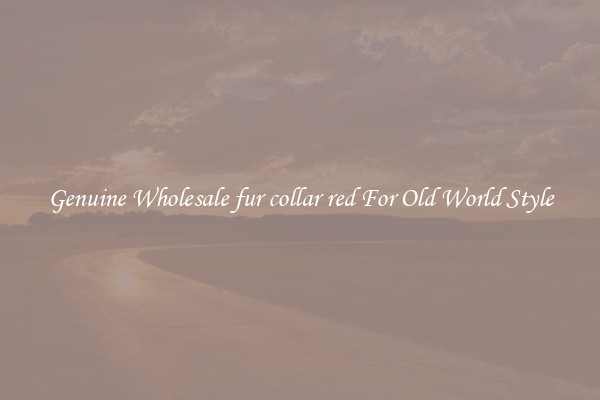 Genuine Wholesale fur collar red For Old World Style