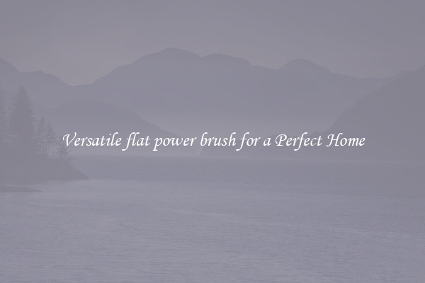 Versatile flat power brush for a Perfect Home