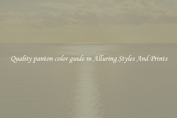 Quality panton color guide in Alluring Styles And Prints