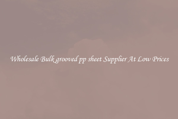 Wholesale Bulk grooved pp sheet Supplier At Low Prices