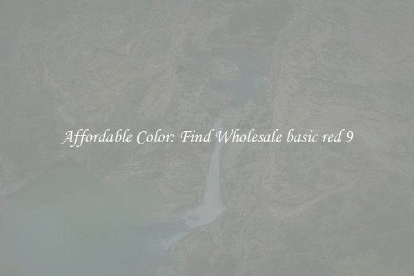 Affordable Color: Find Wholesale basic red 9