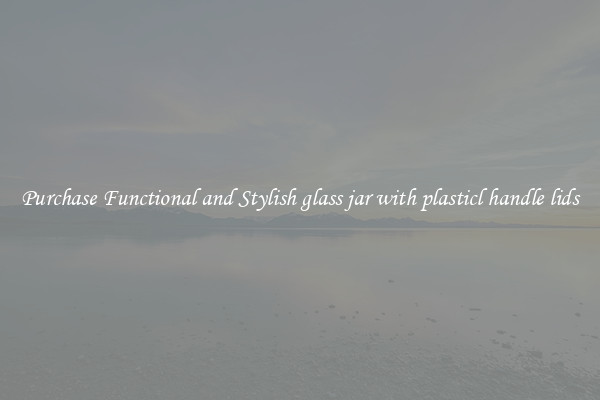Purchase Functional and Stylish glass jar with plasticl handle lids